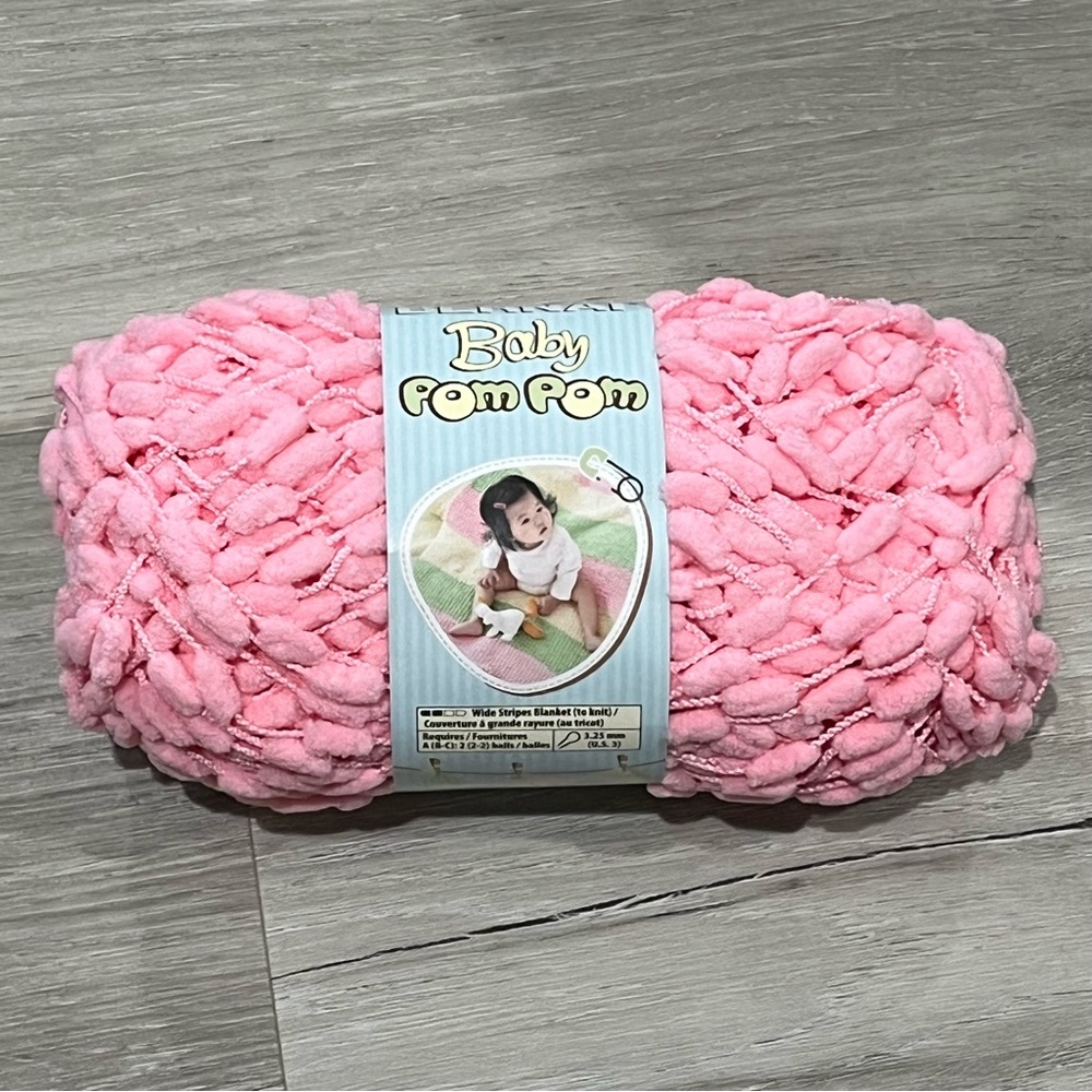 NWT Set of 3 Skeins Bernat Baby Pom Pom Yarn (3.5 oz ea) Candy Floss Pink #6 - Picture 8 of 9